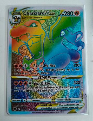 Zeldzame Charizard VSTAR Pokemon Kaart beschikbaar voor biedingen