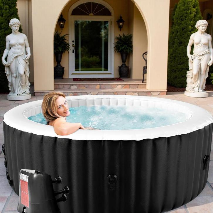 Opblaasbare Jacuzzi nieuw! weg=weg | 180x180x63 cm whirlpool, Tuin en Terras, Bubbelbaden en Hottubs, Nieuw, Opblaasbaar, Grondzeil
