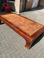 ANTIEK OPIUMTAFEL OPIUMBED SALONTAFEL ORIGINEEL HOUT MASSIEF, Ophalen