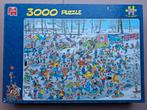 Jan van haasteren puzzel 3000 stukjes op glad ijs, Ophalen of Verzenden, Meer dan 1500 stukjes, Zo goed als nieuw