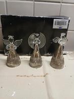 14607  3 mooie glazen engeltjes hoog 10cm, Diversen, Kerst, Ophalen of Verzenden