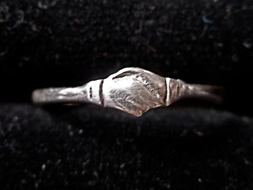 Zilveren 925 zilver kleine ring met mooi patroon maat 17.75, Sieraden, Tassen en Uiterlijk, Ringen, Nieuw, Dame, 17 tot 18, Zilver