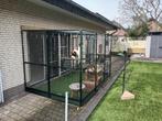Aluminium kattenren met deursluis, Dieren en Toebehoren, Ophalen, Gebruikt