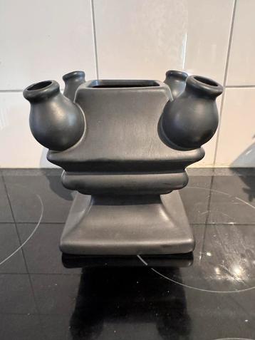 Heinen stapelgekte Delfts Blauw Vaas Zwart beschikbaar voor biedingen