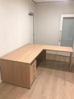L-vormig bureau met ladeblok op wielen - zware kwaliteit, Ophalen, Zo goed als nieuw, Bureau