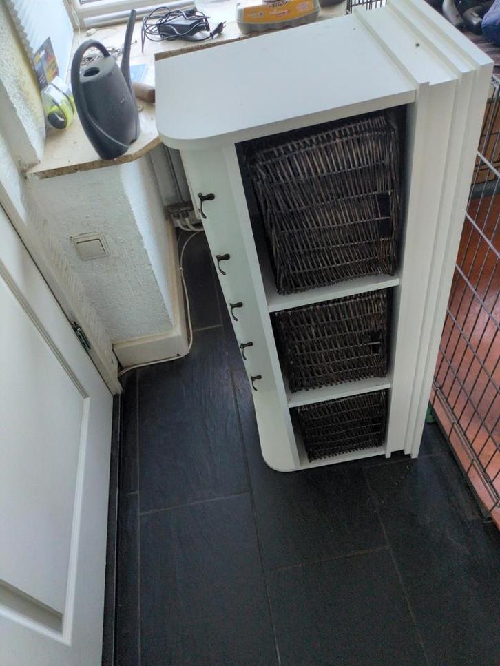 Kapstok met mandjes - 1 meter breed, Huis en Inrichting, Kasten | Boekenkasten, Gebruikt, 100 tot 150 cm, 100 tot 150 cm, 25 tot 50 cm