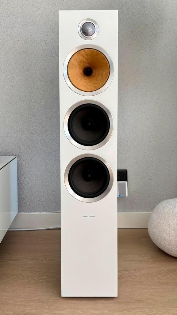 Bowers Wilkins B&W CM9 S2 in perfecte staat. Satin White, Audio, Tv en Foto, Luidsprekers, Zo goed als nieuw, Front, Rear of Stereo speakers