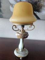 Vintage onyx tafellamp, Minder dan 50 cm, Overige materialen, Ophalen of Verzenden, Zo goed als nieuw