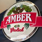 In goede staat verkerende emaille grolsch Amber reclame, Ophalen, Zo goed als nieuw, Reclamebord, Plaat of Schild, Grolsch