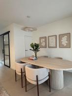 Travertine eettafel 220 x 110 cm, Huis en Inrichting, Tafels | Eettafels, Ophalen, 100 tot 150 cm, 200 cm of meer, Zo goed als nieuw