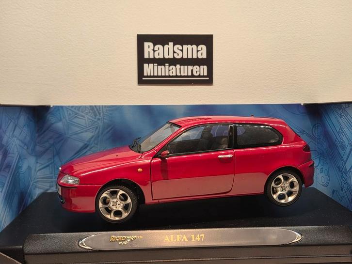 Alfa Romeo 147 - Rosso - 1:18 Ricko, Hobby en Vrije tijd, Modelauto's | 1:18, Gebruikt, Auto, Ophalen of Verzenden