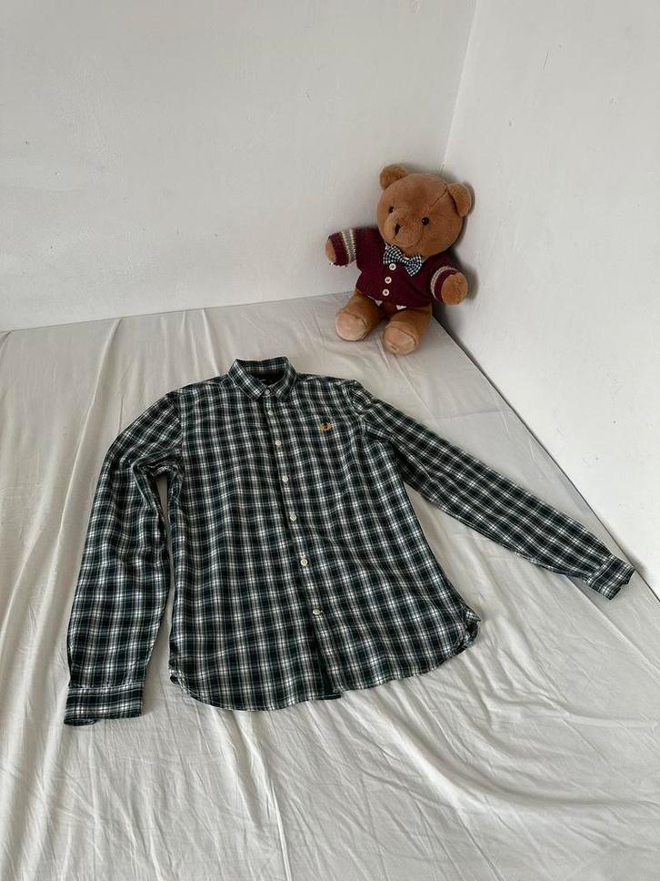 Nieuw Fred Perry overhemd, Kleding | Heren, Overhemden, Zo goed als nieuw, Halswijdte 38 (S) of kleiner, Groen, Ophalen of Verzenden