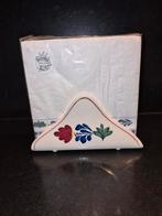 Boerenbont servetten en houder, Ophalen of Verzenden