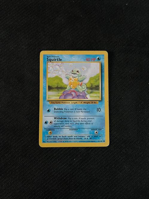 Squirtle #63, Hobby en Vrije tijd, Verzamelkaartspellen | Pokémon, Zo goed als nieuw, Losse kaart, Ophalen of Verzenden