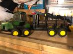 Bruder john deere boomstammenauto, Ophalen of Verzenden, Gebruikt