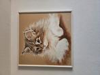 Schilderij van poes, Ophalen, Gebruikt, Print, 75 tot 100 cm
