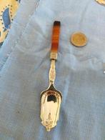 Antieke zilveren suikerschep met agaat handvat, Antiek en Kunst, Antiek | Goud en Zilver, Ophalen of Verzenden, Zilver