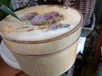 Brocante Opbergblik , hortensia's, Ophalen of Verzenden