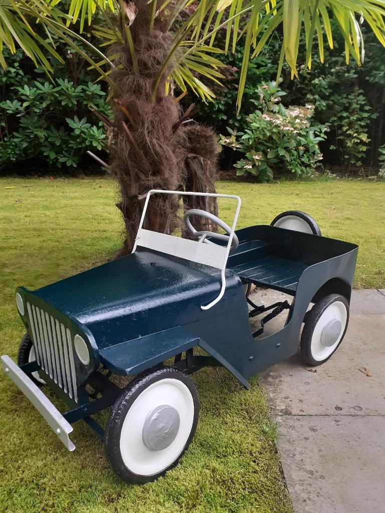 Torck Willy Jeep trapauto  (jaren 60), Antiek en Kunst, Ophalen