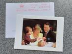 Bedankje Prins Constantijn en Laurentien na geboorte Leonore, Ophalen of Verzenden, Nieuw, Kaart, Foto of Prent