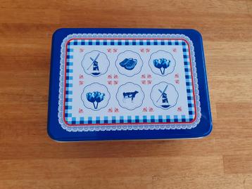 Delfts blauw blik, trommel  beschikbaar voor biedingen