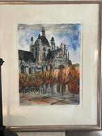 Leuke kleuren litho van de st Jan ‘s-Hertogenbosch, Antiek en Kunst, Kunst | Litho's en Zeefdrukken, Ophalen of Verzenden