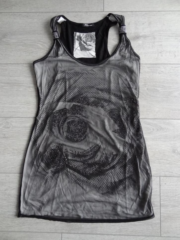 Jane Norman Top Maat 12 >Snelle Verzending!<, Kleding | Dames, Tops, Zo goed als nieuw, Maat 36 (S), Zwart, Zonder mouw, Ophalen of Verzenden