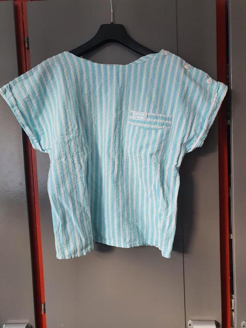 Leuke Zomer T-shirt Wit met Lichtblauw YoYo Maat M, Kleding | Dames, T-shirts, Maat 38/40 (M), Wit, Korte mouw, Ophalen of Verzenden