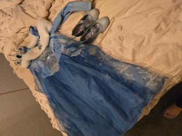 Frozen Elsa verkleedjurk H&M maat 122/128 beschikbaar voor biedingen