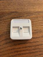 4x Busch-Jaeger centraalplaat utp data alpin wit, Ophalen of Verzenden, Zo goed als nieuw, Stopcontact