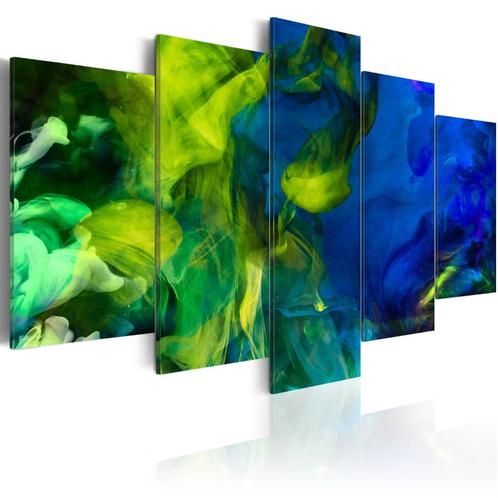 539 Colors Abstract 5 Luik Canvas Schilderij 200x100cm XXL, Antiek en Kunst, Kunst | Schilderijen | Klassiek, Ophalen of Verzenden