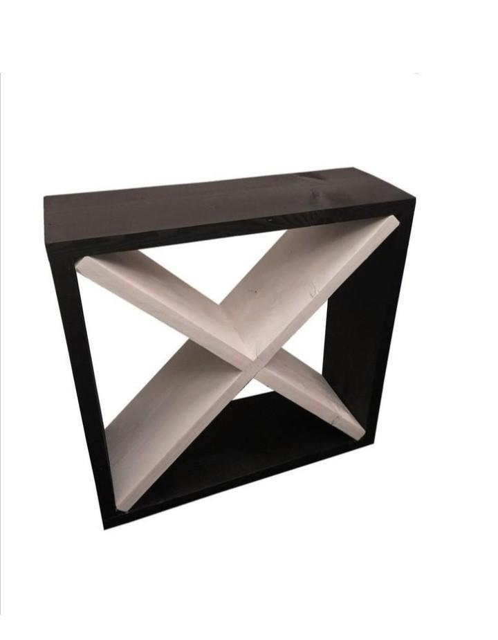 wijnrek stoer hout – reclaimed product (55x55 cm), Huis en Inrichting, Woonaccessoires | Wijnrekken, Nieuw, 50 tot 75 cm, Hout