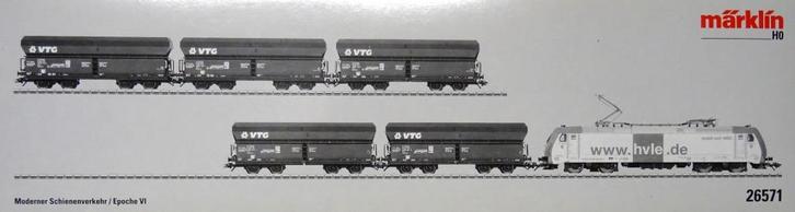Märklin 26571 AC DIG Set (6) HVLE-VTG Kolenwagens, Hobby en Vrije tijd, Modeltreinen | H0, Nieuw, Treinset, Wisselstroom, Märklin