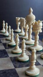 Antiek set schaakspel schaken met Zeldzame schaakstukken, Ophalen of Verzenden