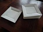 Set van 8 dinerborden vierkant Xenos porselein, Huis en Inrichting, Keuken | Servies, Ophalen, Zo goed als nieuw, Bord(en), Overige stijlen