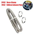 Flexibele Uitlaatpijp + Klemmen - 300cm, Ophalen, Nieuw, Universele onderdelen