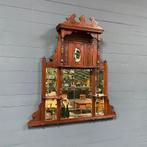 Sierlijke oude antieke gang of hal wand spiegel facet glas, Antiek en Kunst, Antiek | Spiegels, Ophalen, Overige vormen, 100 tot 150 cm