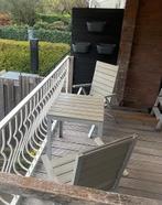 Te koop: Tafel en 2 stoelen verstelbaar, Tuin en Terras, Gebruikt, Aluminium, Tuinset, Ophalen