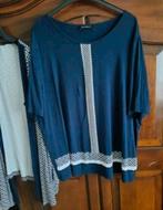 Donkerblauw met wit tricot shirt met vest van Verpass 54, Kleding | Dames, Grote Maten, Verpass, Trui of Vest, Zo goed als nieuw