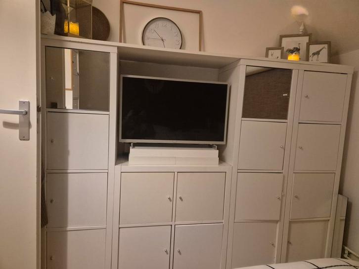 Ikea Kallax incl deurtjes 3x 4 vakken, 1x kubus, 1x 3vakken, Huis en Inrichting, Kasten | Wandmeubels, Gebruikt, Minder dan 100 cm