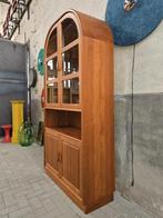 Dyrlund Deens Jaren 80 Design Vitrine Kast Teak Wandmeubel 6, Glas, 100 tot 150 cm, 200 cm of meer, Ophalen of Verzenden