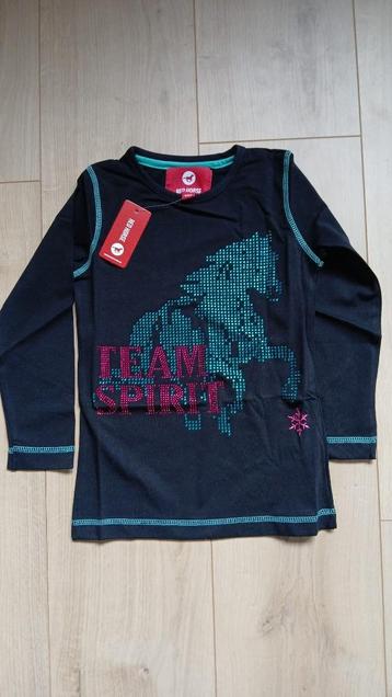 Zwart Red Horse Flash shirt maat 104 Team Spirit beschikbaar voor biedingen