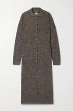 Lauren Manoogian Alpaca & Linnen Midi Jurk, Kleding | Dames, Jurken, Bruin, Lauren Manoogian, Maat 42/44 (L), Ophalen of Verzenden
