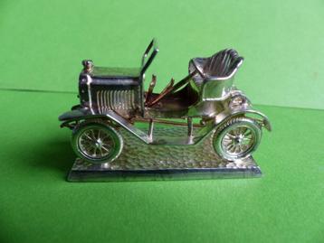 Prachtige Grote Zware Zilveren T-Ford Auto - Miniatuur beschikbaar voor biedingen