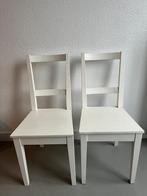 2 houten vintage  stoelen loods 5, Ophalen, Gebruikt, Twee, Wit