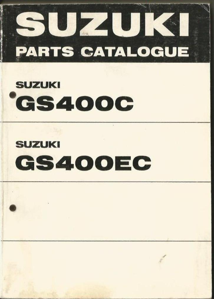 Suzuki GS400 C en GS400 EC Parts list (4708z), Motoren, Handleidingen en Instructieboekjes, Suzuki, Ophalen of Verzenden