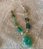 antiek Handgemaakt romeinse glaskralen hanger ketting Uniek, Ophalen of Verzenden, Ketting, Met edelsteen