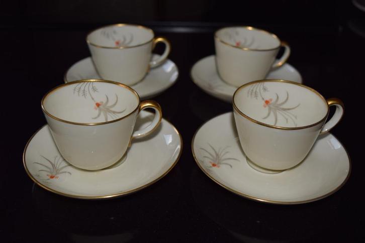Jean/Johann Haviland | 4 kop en schotels | Limoges porselein, Antiek en Kunst, Antiek | Porselein, Ophalen of Verzenden