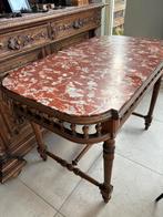 Franse antieke tafel met rood  marmeren blad, Antiek en Kunst, Antiek | Meubels | Tafels, Ophalen