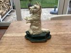Gietijzeren vintage deurstopper Schotse witte Terriër., Ophalen of Verzenden